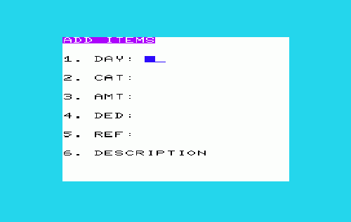 Personal Finance I screenshot 1 for Vic-20